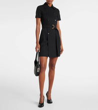 Burberry Belted wool twill shirt dress