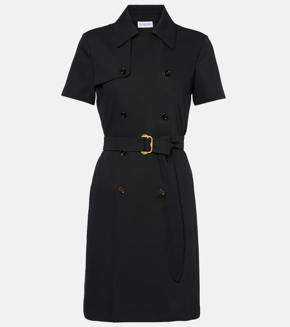 Burberry Belted wool twill shirt dress