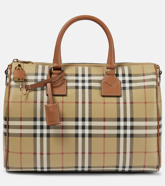 Burberry Burberry Check Medium canvas tote bag. Shop Burberry Top-Handle Bags for women now.