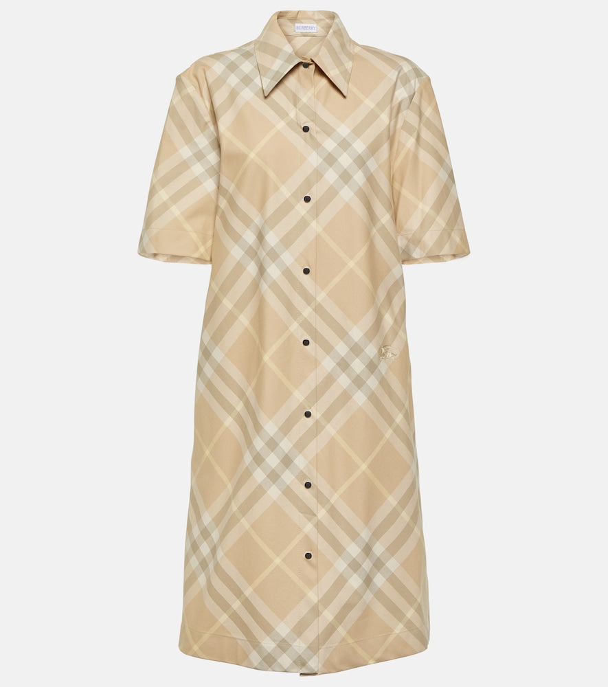 Burberry Burberry Check cotton shirt dress. Burberry Burberry 格纹棉质衬衫裙