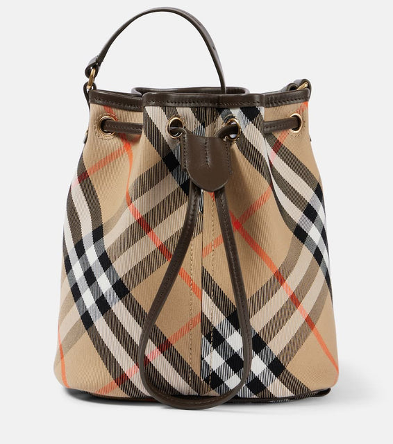 Burberry Burberry Check jacquard bucket bag. Shop Burberry Bucket Bags for women now.