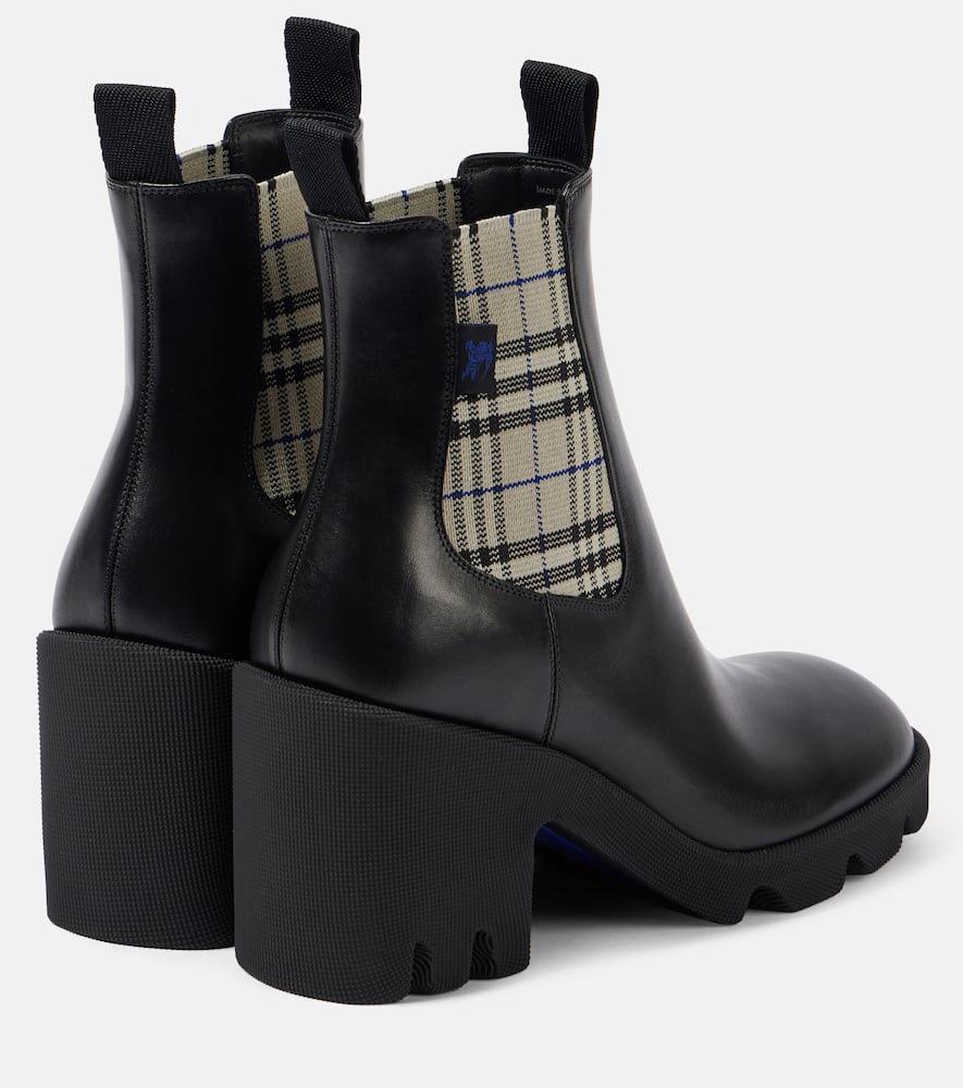 Burberry Burberry Check leather Chelsea boots