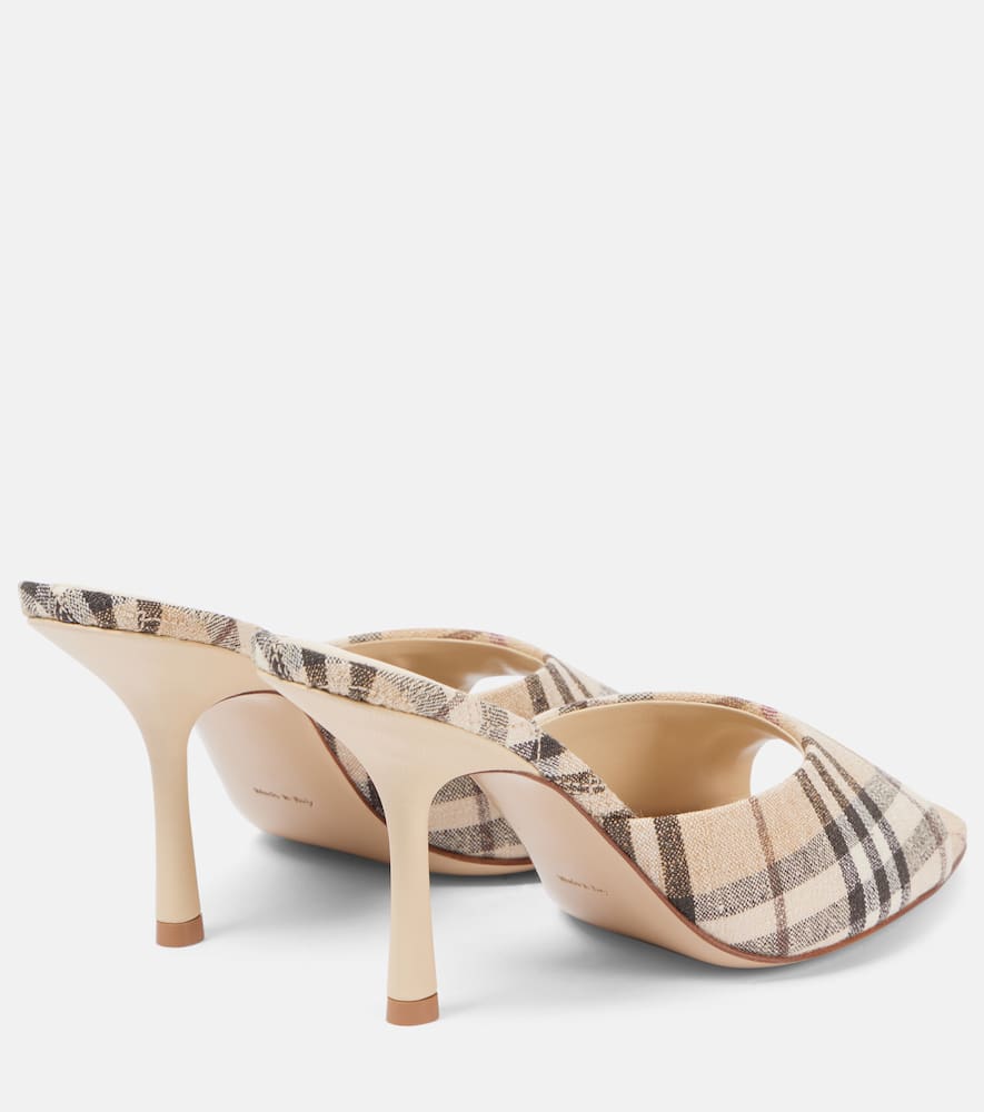 Burberry Burberry Check leather-lined mules