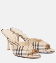 Burberry Burberry Check leather-lined mules