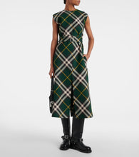 Burberry Burberry Check wool midi dress