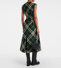 Burberry Burberry Check wool midi dress
