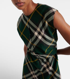 Burberry Burberry Check wool midi dress