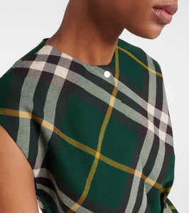 Burberry Burberry Check wool midi dress