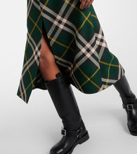 Burberry Burberry Check wool midi dress