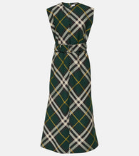 Burberry Burberry Check wool midi dress. Burberry Burberry 格纹羊毛中长连衣裙