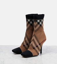 Burberry Checked ankle boots