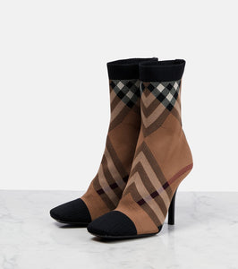 Burberry Checked ankle boots