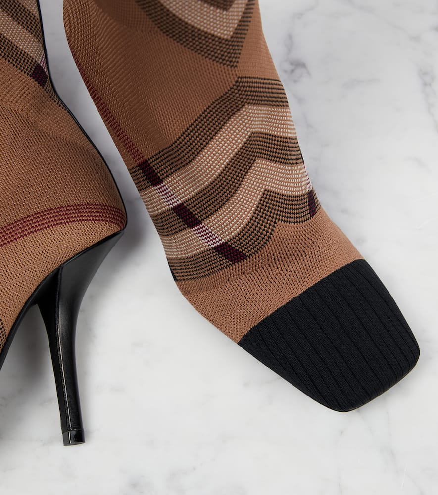 Burberry Checked ankle boots