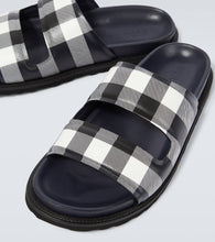 Burberry Checked canvas slides