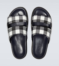 Burberry Checked canvas slides