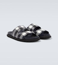 Burberry Checked canvas slides