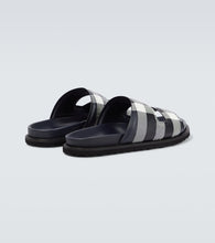 Burberry Checked canvas slides