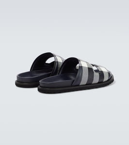 Burberry Checked canvas slides
