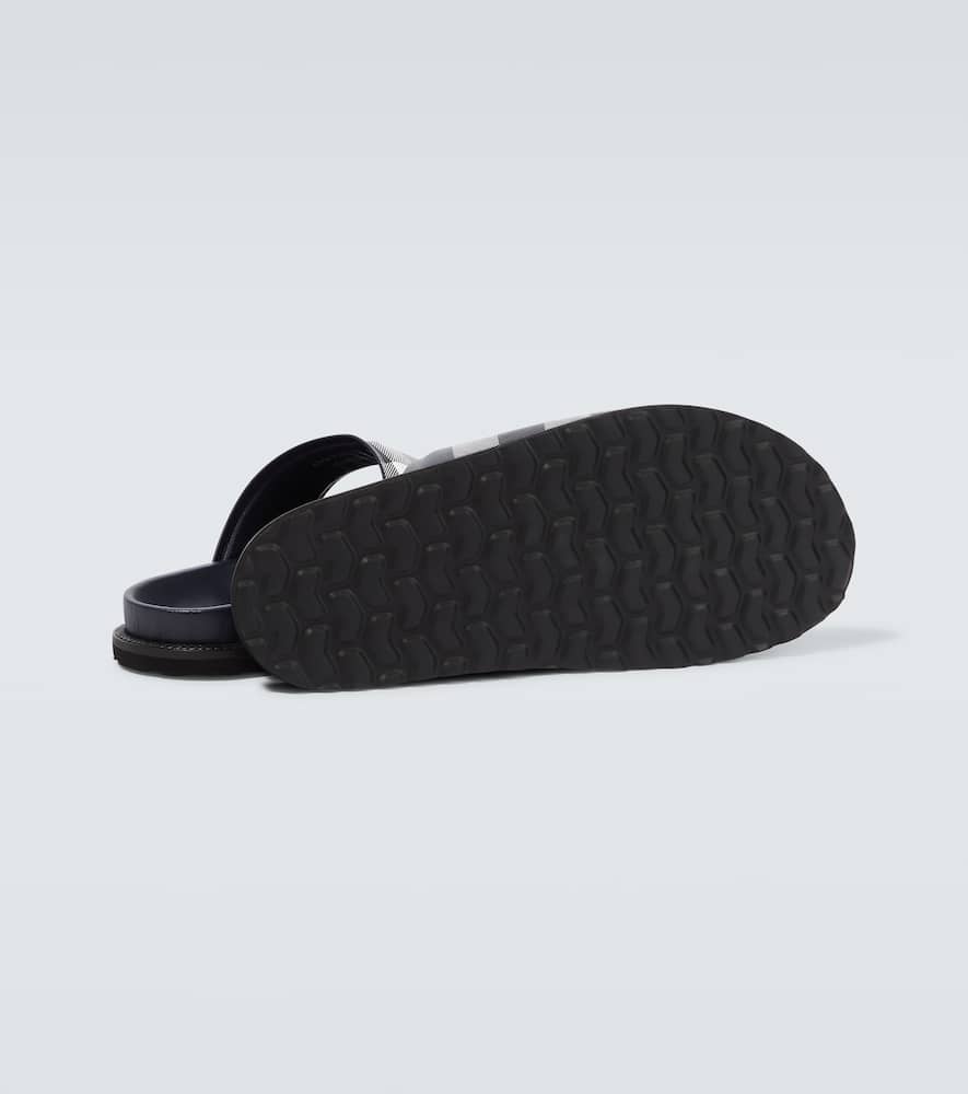 Burberry Checked canvas slides