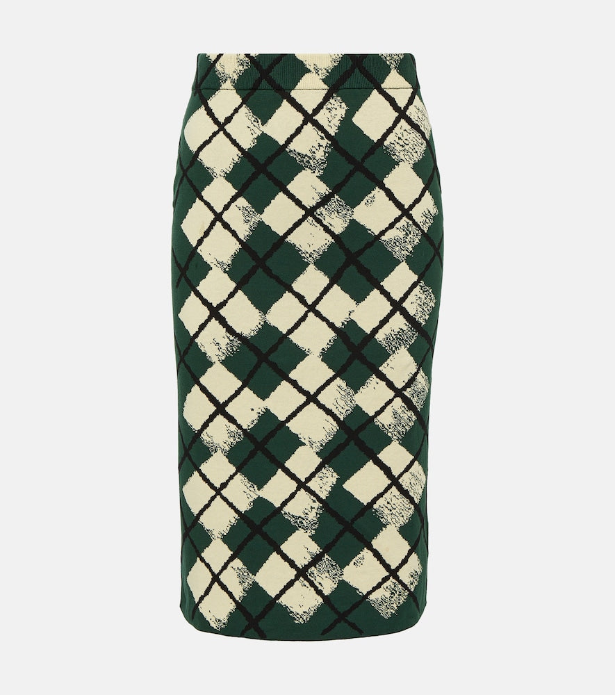 Burberry Checked cotton midi skirt - Burberry 格纹棉质中长裙