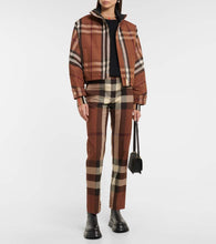 Burberry Checked funnel-neck jacket