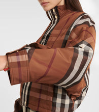 Burberry Checked funnel-neck jacket