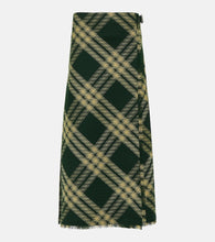 Burberry Checked high-rise wool midi skirt - Burberry 格纹高腰羊毛中长裙