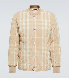 Burberry Checked quilted bomber jacket