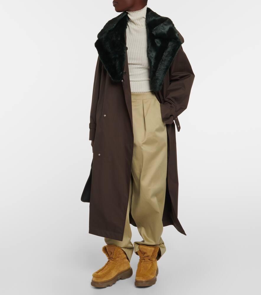 Burberry Chugga shearling-trimmed suede boots