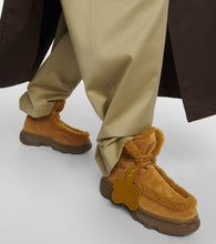 Burberry Chugga shearling-trimmed suede boots