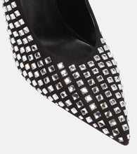 Burberry Crystal-embellished suede pumps