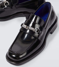 Burberry Embellished leather loafers