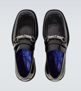 Burberry Embellished leather loafers