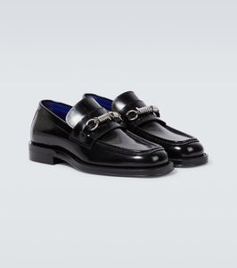 Burberry Embellished leather loafers