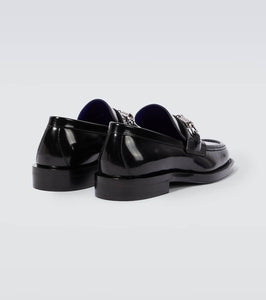 Burberry Embellished leather loafers