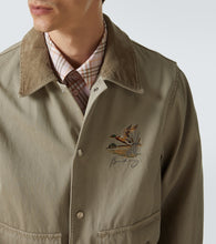 Burberry Embroidered cotton twill field jacket