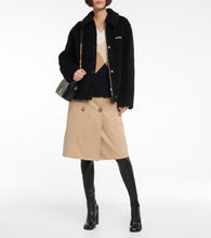 Burberry Embroidered wool-blend fleece jacket