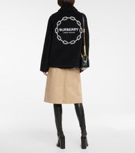 Burberry Embroidered wool-blend fleece jacket