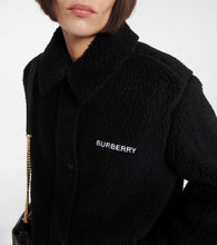 Burberry Embroidered wool-blend fleece jacket