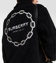 Burberry Embroidered wool-blend fleece jacket