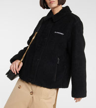 Burberry Embroidered wool-blend fleece jacket