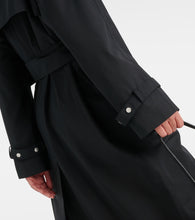 Burberry Faux fur-trimmed cotton-blend trench coat