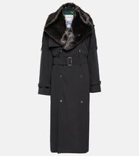 Burberry Faux fur-trimmed cotton-blend trench coat - Burberry 仿毛皮饰边棉混纺风衣