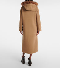 Burberry Faux fur-trimmed wool coat