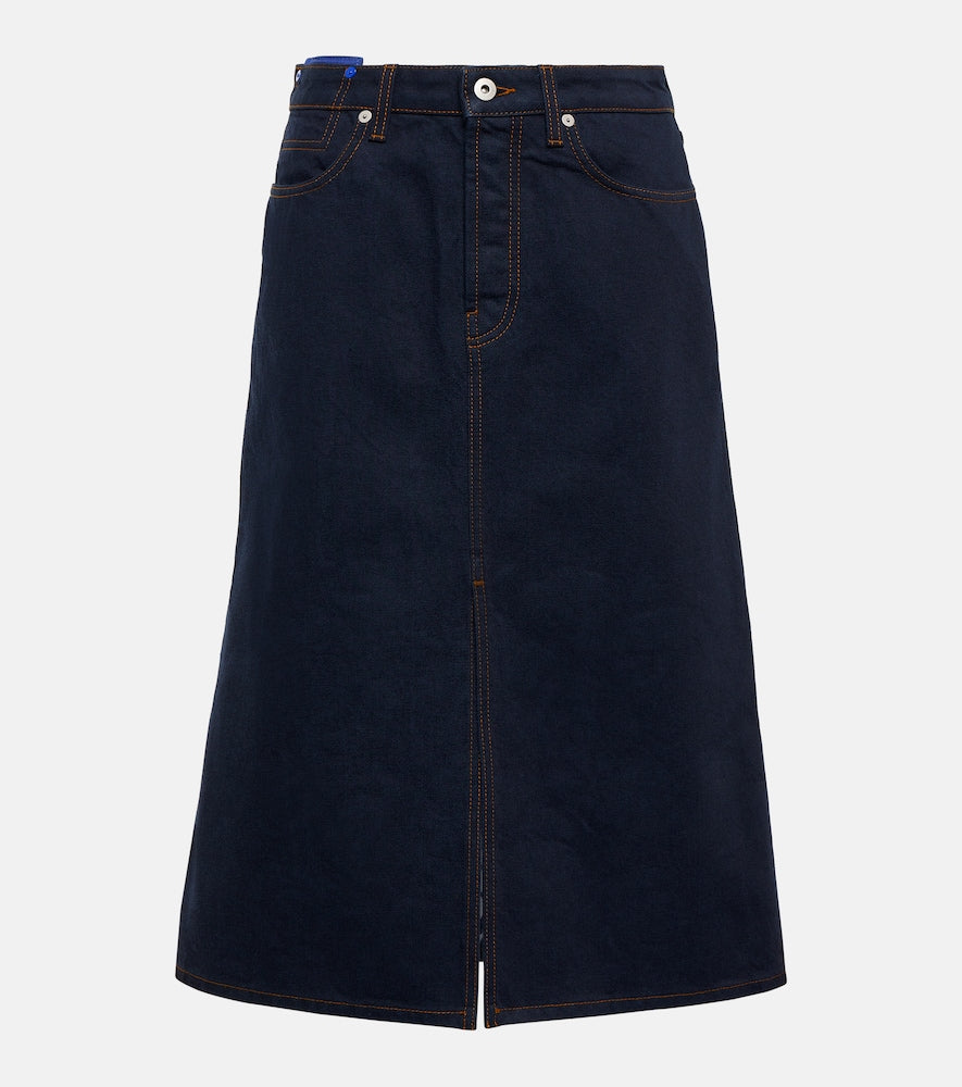 Burberry High-rise denim midi skirt - Burberry 高腰牛仔中长裙