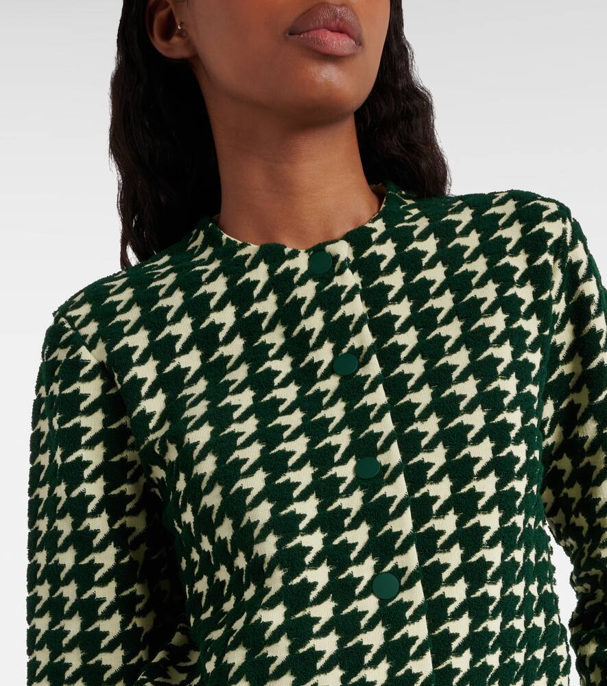 Burberry Houndstooth cotton-blend cardigan