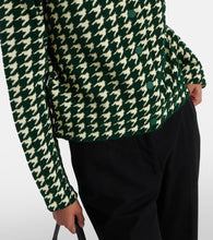 Burberry Houndstooth cotton-blend cardigan