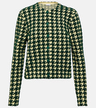 Burberry Houndstooth cotton-blend cardigan