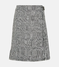 Burberry Houndstooth high-rise wrap skirt - Burberry 千鸟格高腰裹身裙