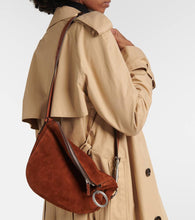 Burberry Knight Small suede shoulder bag